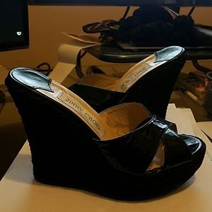 Jimmy Choo espadrille wedges 36 black